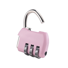 Candado de combinación reiniciable para caja de equipaje, 3 dígitos, color rosa
