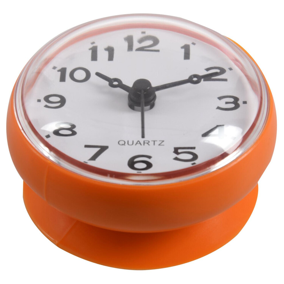 7cm Waterproof Kitchen Bathroom Shower Clock Suction Cup Sucker Wall Orange-image-OPC-PJSB95Q-NEW