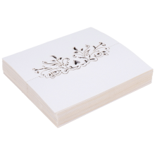 60pcs Lace Wedding Table Name Place Cards Personalised Reception Decoration with White Pattern Cardstock for Favors,Party