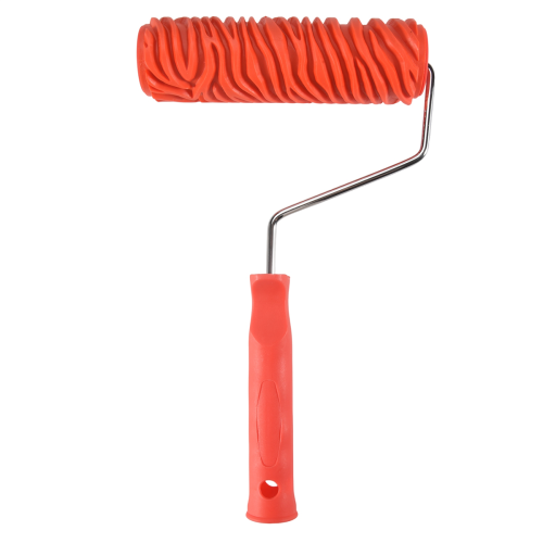 7Inch Embossed Stripe Painting Roller with Handle for Wall Decoration