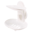 Portasapone doppio con ventosa forte per doccia e bagno (bianco) 3