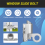 Home Security Spring Slide Bolt Window Door Automatic Latch Lock Self Closing 6