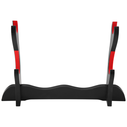 Support pour épée Katana Samurai à 2 niveaux, support noir, support de présentation en coton rouge 1