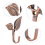 2 x Iron Leaf Shaped Curtain Tie backs Holders Wall Hooks Home Decor, Red Bronze 7
