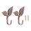2 x Iron Leaf Shaped Curtain Tie backs Holders Wall Hooks Home Decor, Red Bronze 1
