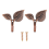 2 x Iron Leaf Shaped Curtain Tie backs Holders Wall Hooks Home Decor, Red Bronze 3