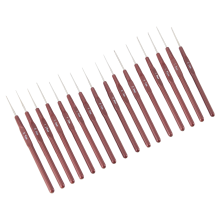 16-teiliges Häkelnadel-Set mit ABS-Griff, Stricknadeln, Häkel- und Knöchelnadeln, 0,5–2,5 mm, 16 Größen