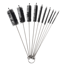 Spazzola per bottiglie, spazzole per la pulizia delle bottiglie, spazzola, detergente per bottiglie a collo stretto, tazze con gancio, set da 10 pezzi