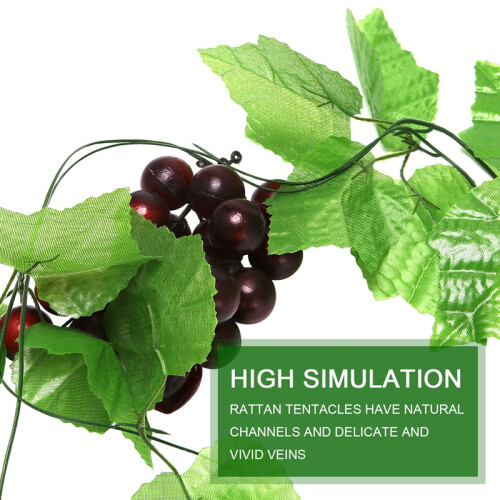 2x Artificial Grape Vine Garland Fruit for Home Garden Decoration 1