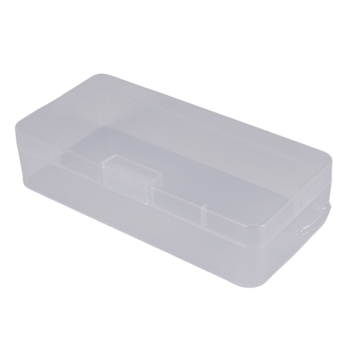 Estuche rectangular de plástico transparente para joyería, 18 cm x 8,5 cm x 4,5 cm 2