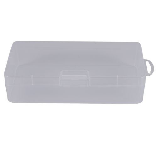 Estuche rectangular de plástico transparente para joyería, 18 cm x 8,5 cm x 4,5 cm