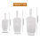 3 Piece Pallet Ice Scraper Shape Plastic Scoop - Transparent 9