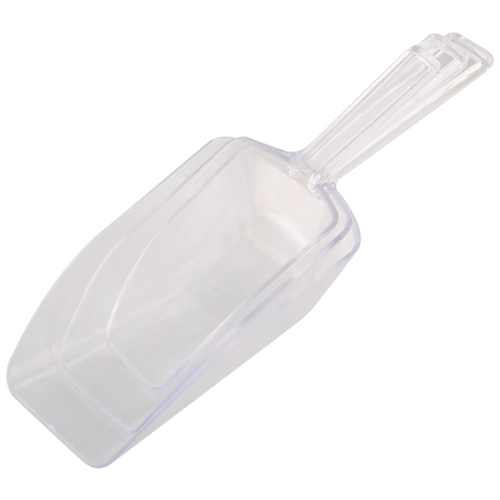 3 Piece Pallet Ice Scraper Shape Plastic Scoop - Transparent 2