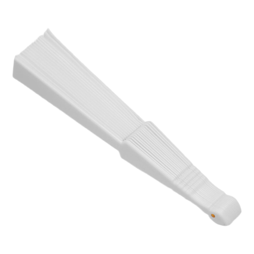 Plastic Fabric Hand Foldable Fan for Ladies Men White 2