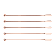 pezzi di agitatori per bevande in acciaio inossidabile, per mescolare cocktail, bastoncino dritto in oro rosa, 19 cm