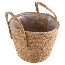 Cesta de almacenamiento de paja, maceta de ratán para suelo, artesanías, decoración moderna para habitación, dormitorio, tienda