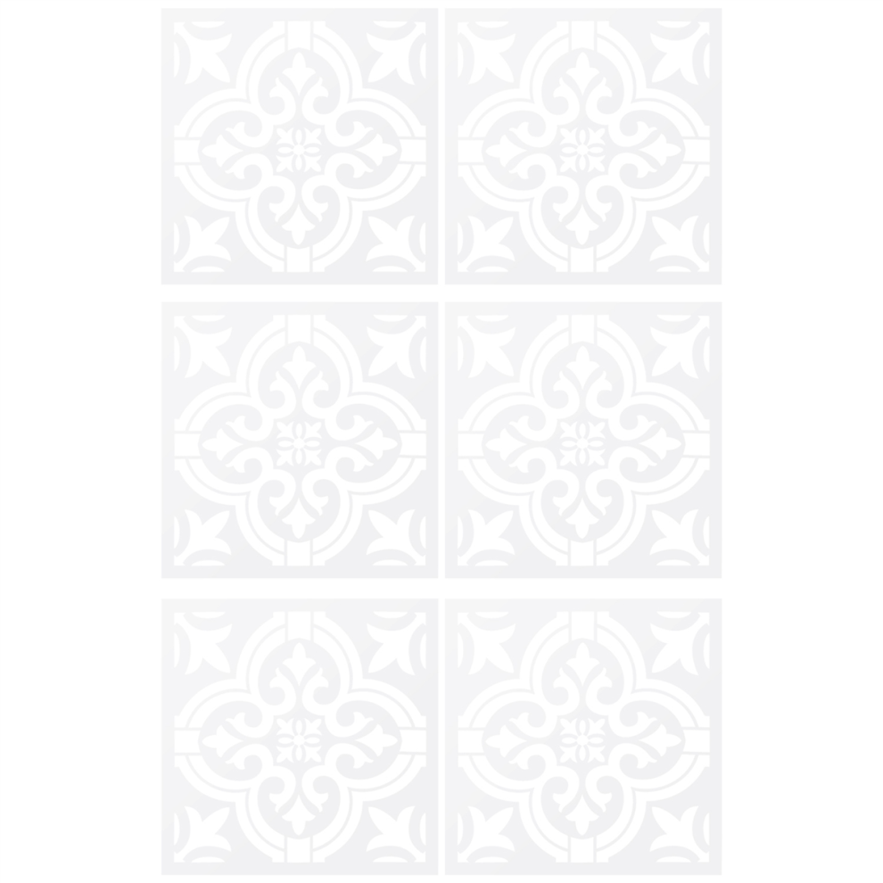 6 Pcs Diy Painting 30X30cm Vintage Flower Pattern Stencils Template For Tile Wall Floor Furniture Decorative 4853021747869