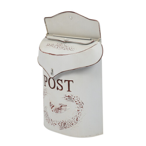 Buzón de correos estilo rústico vintage (blanco) 1