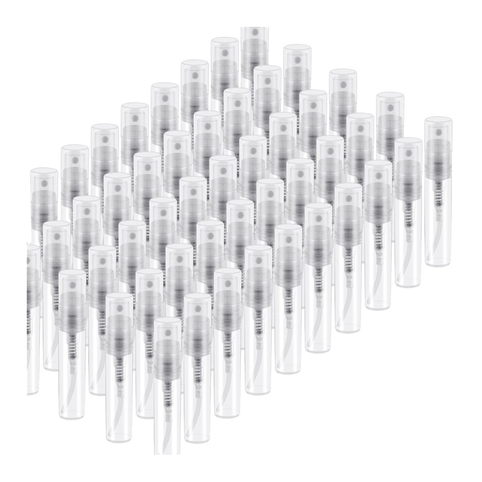 50 Pcs Disposable Perfume Atomizer, Clear Plastic Bottle Portable Fragrance - 3Ml-image-OPC-PJSBDFT-NEW