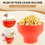 Popcorn-Mikrowelle Silikon Faltbare Rote Küche Easy Tools Diy Eimer Schüssel Maker mit Deckel 8