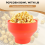 Popcorn-Mikrowelle Silikon Faltbare Rote Küche Easy Tools Diy Eimer Schüssel Maker mit Deckel 4