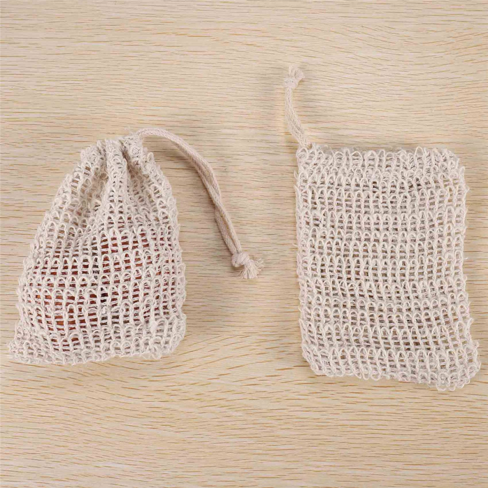 Exogio Shower Bath Sisal Soap Bag Natural Exfoliating Saver Pouch Holder 50Pcs