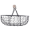 Wooden Handle Metal Retro Basket Portable Multi-Function Vegetable Fruit Egg Groceries Practical Storage Organizer Black 2
