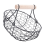Wooden Handle Metal Retro Basket Portable Multi-Function Vegetable Fruit Egg Groceries Practical Storage Organizer Black 8
