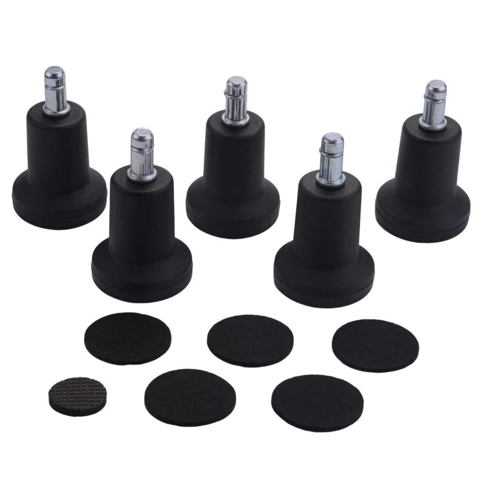 High Profile Bell Glides Replacement For Office Chair Without Wheels & Bar Stool, Fixed Stationary Caster Glide, 5-Pack 4853021760608