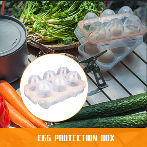 Portable Camping Shockproof and Leakproof 6 Eggs Carrier Container Case Holder Egg Storage Box 2