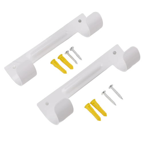2Pack Ironing Board Hanger,Wall Mounted Holder for Laundry Rooms (White) 1