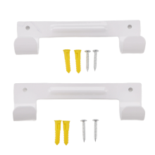 Paquete de 2 colgadores para tabla de planchar, soporte de pared para lavandería (blanco)