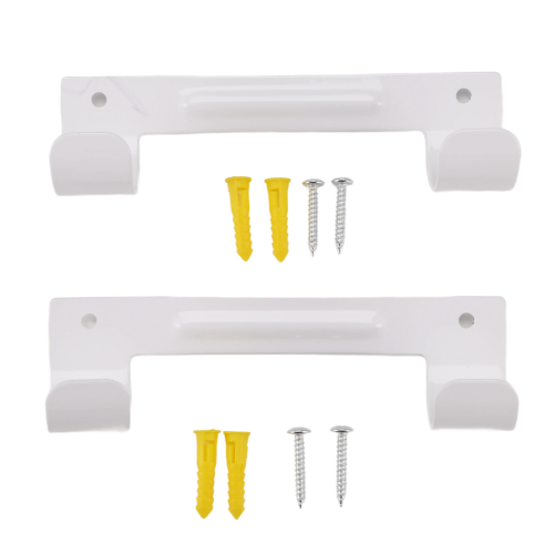 2Pack Ironing Board Hanger,Wall Mounted Holder for Laundry Rooms (White)