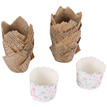 150 pirottini per cupcake a forma di tulipano, pirottini per muffin, involucri di carta antiaderente per matrimoni e feste di compleanno