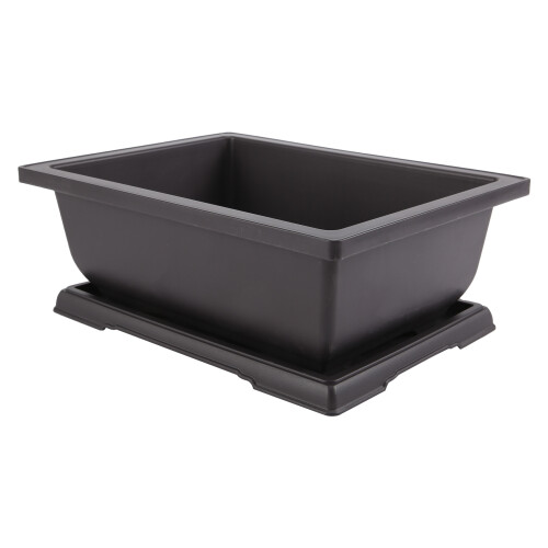 Maceta grande rectangular para bonsái, para balcón, 29 x 21 x 10,5 cm 1