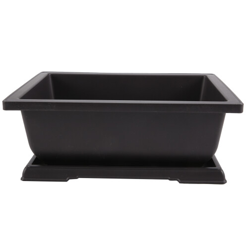 Maceta grande rectangular para bonsái, para balcón, 29 x 21 x 10,5 cm
