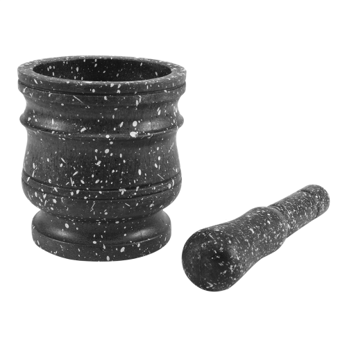 Pattern Pestle Set Stone Herb Spice Grinder Solid Cooking 2