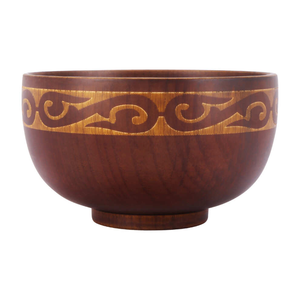 Mongolian Style Wooden Bowl Soup Salad Rice Noodle Bowls Ethnic Natural Wood Kids Tableware Grain Exogio