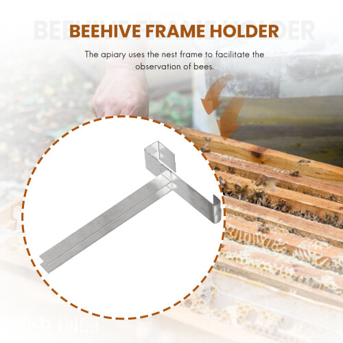 Beekeeping Beehive Frame Holder Perch Stand Support Bracket Rack Bee Hive Side Mount Tools 2