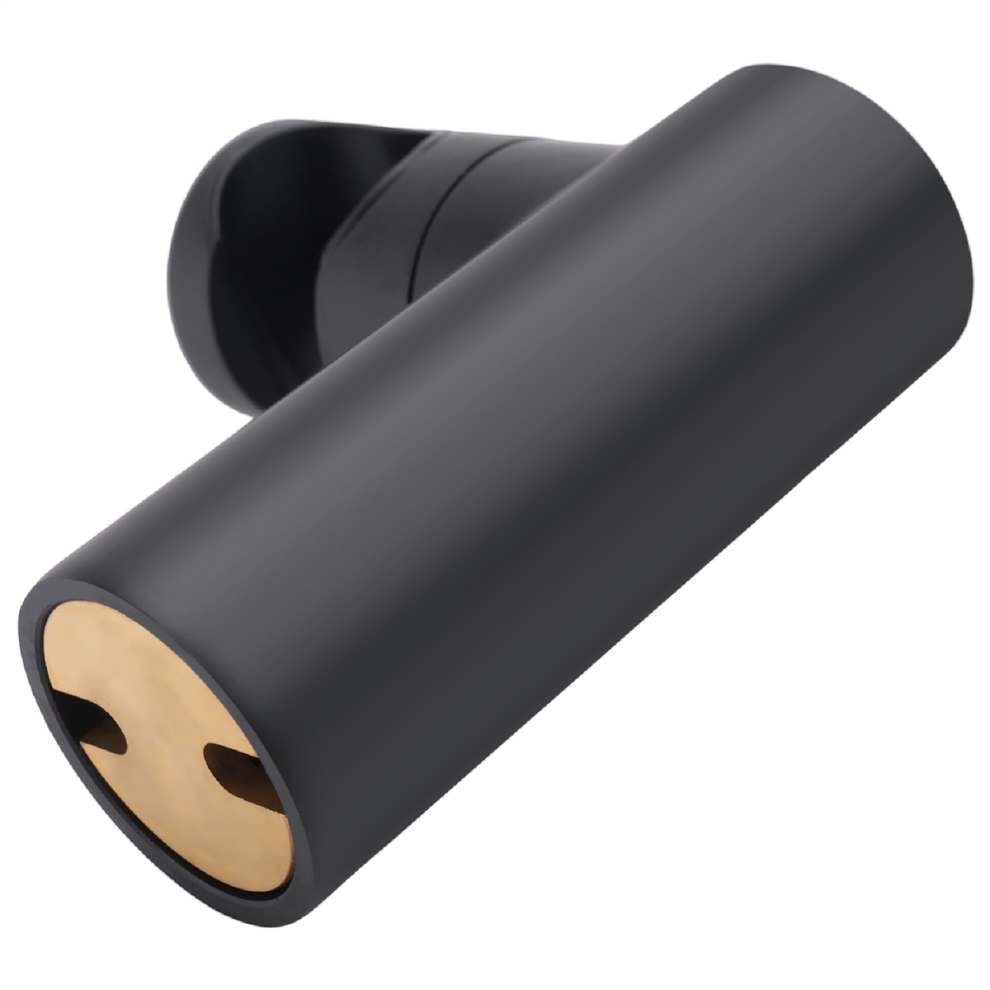 Exogio Bathroom Shower Head Bracket Brass Wall-Mounted Black Portable Holder Bath Accessories