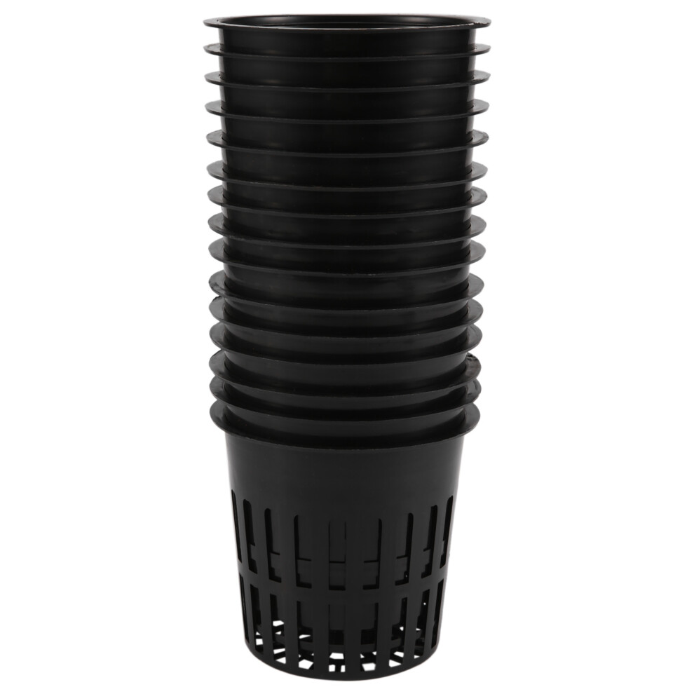 15 Pack 4 Inch Net Cups Slotted Mesh Wide Lip Filter Plant Pot Bucket Basket For Hydroponics Exogio