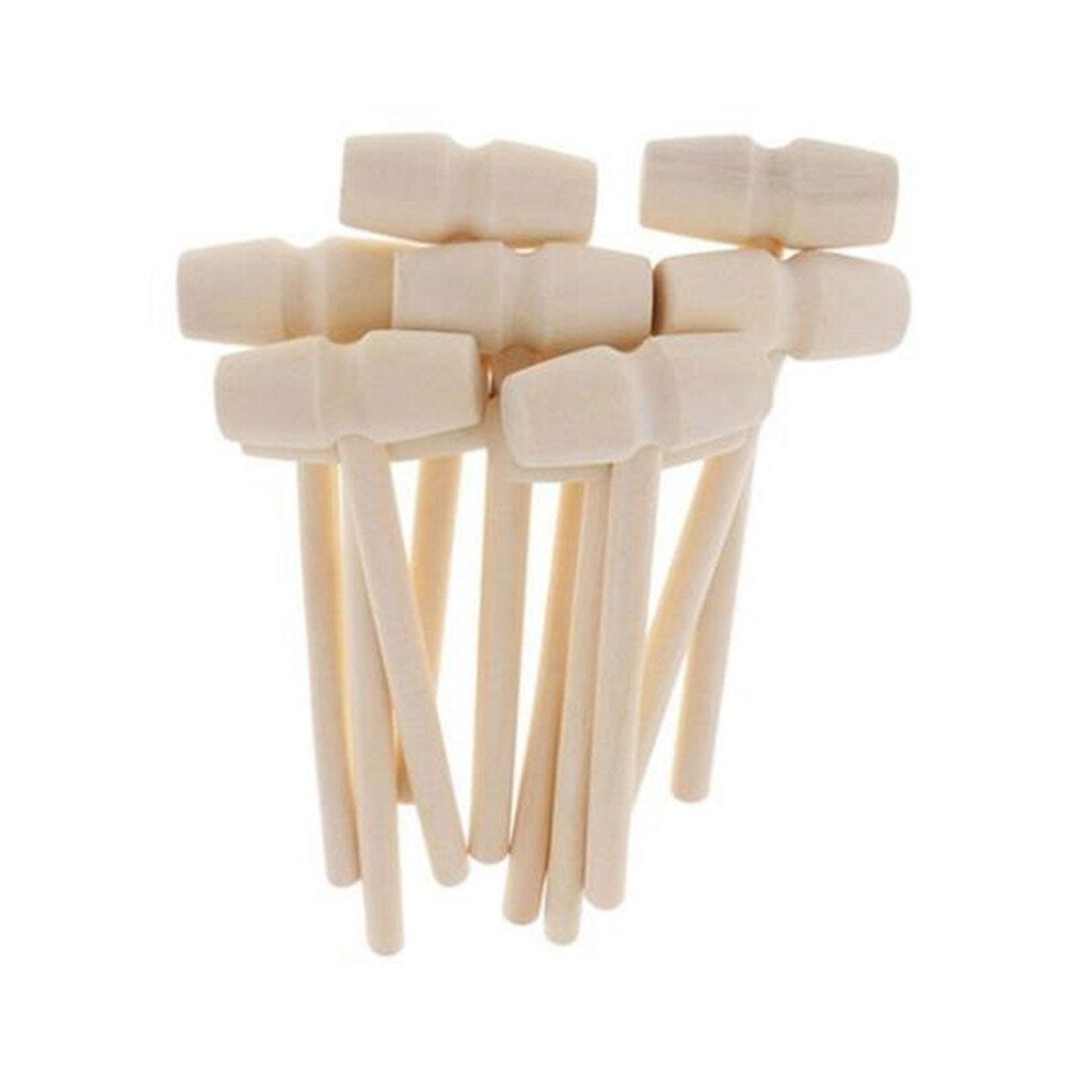 Exogio 30Pcs Mini Wooden Hammer For Lobster Crab And Other Shellfish,Solid Wood Mallet Knocking Planet Cake