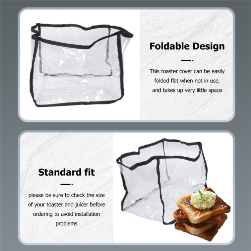 Toaster Oven Dust Cover Kitchen Appliance Transparent Breakfast Machine Foldable 2