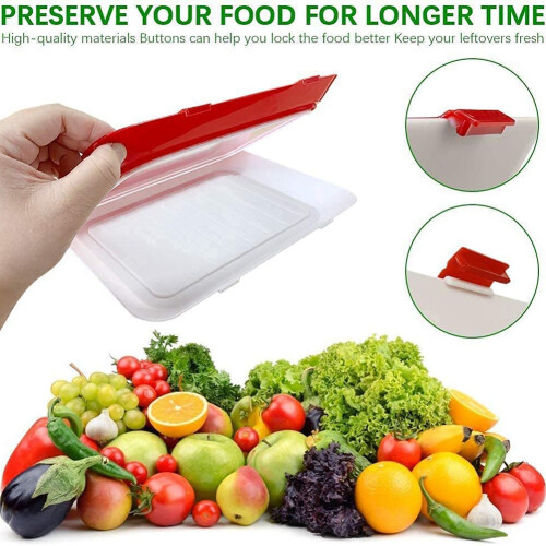 Food Plastic Fresh-Keeping Tray Stackable Reusable 2