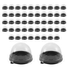 50 Pack Mini Cupcake Containers Clear Plastic Cake Box with Dome Lids for Muffin Mooncake Dessert Cheese Pastry