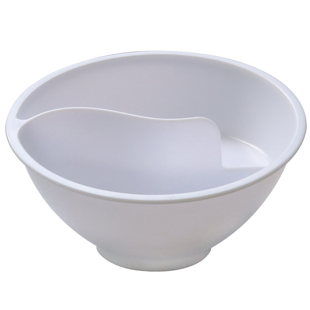 Cereal Bowl Milk Dry And Wet Separation One-Person Breakfast Tableware Household Dishes, White Exogio