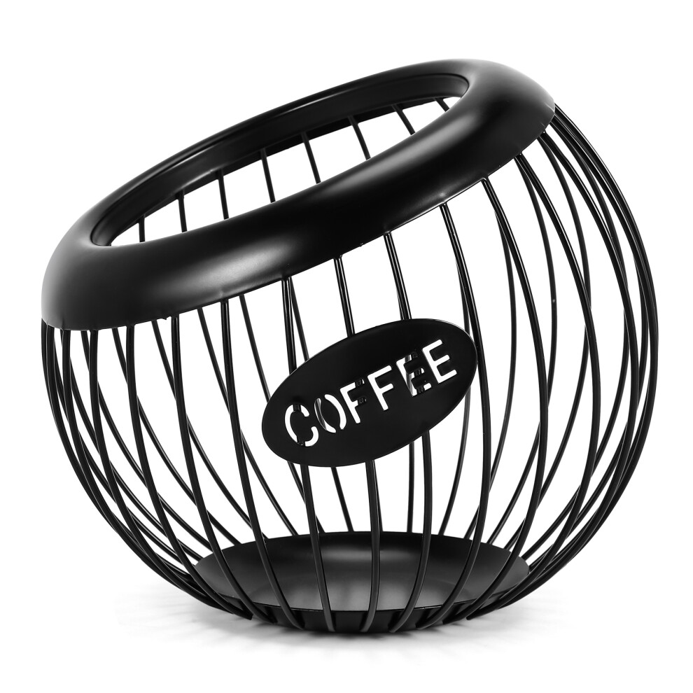 Exogio Coffee Pod Holder, Large Capacity K Cup And Espresso Organizer, Metal Capsule Storage Basket