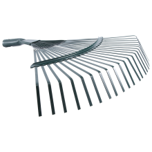 42 cm Stahl-Fächerrechenkopf, Ersatz, schwer, für Garten, Gras, Terrasse, Blätter, Rasen, 22 Zähne