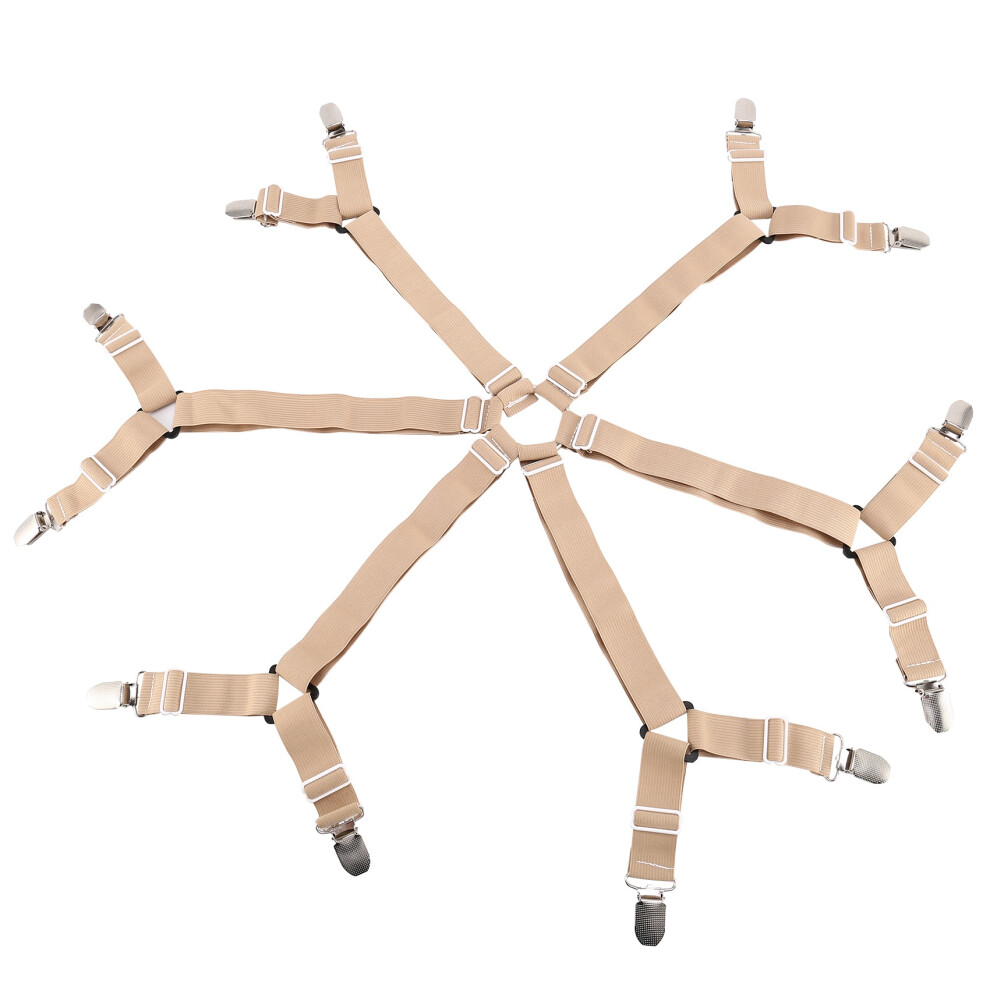 Bed Sheet Holder Straps Adjustable Elastic Band Fitted Fasteners Suspenders Clip For Full Size Mattress Exogio