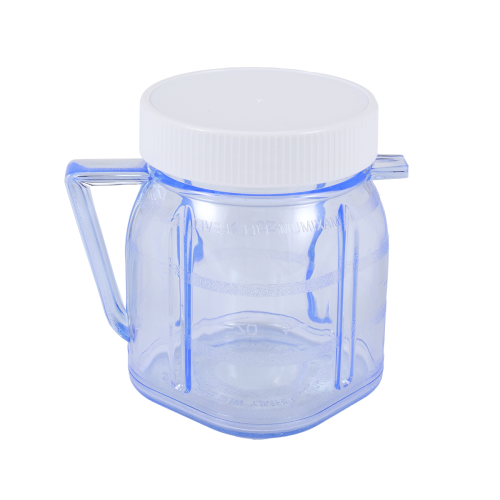 For Blender Replacement Parts, 4937 Mini Osterizer Jar Accessory, Cup Plastic Jars with Lids (1 Pack) 1